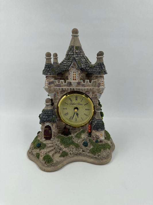 Vintage Father Time Clock, Castle Clock.