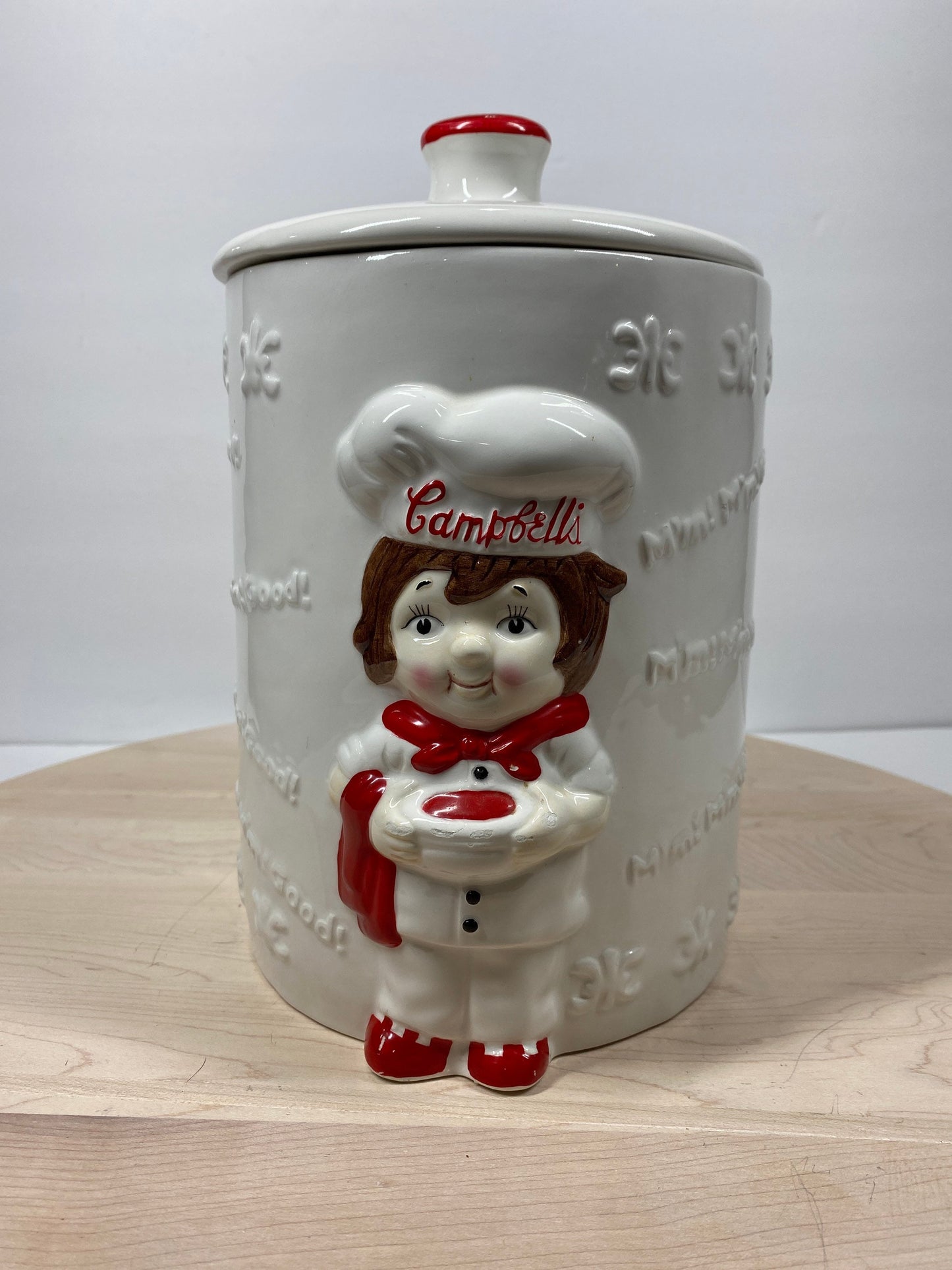 Vintage Canister with Lid, Campbell’s Soup, Made by Houston Harvest