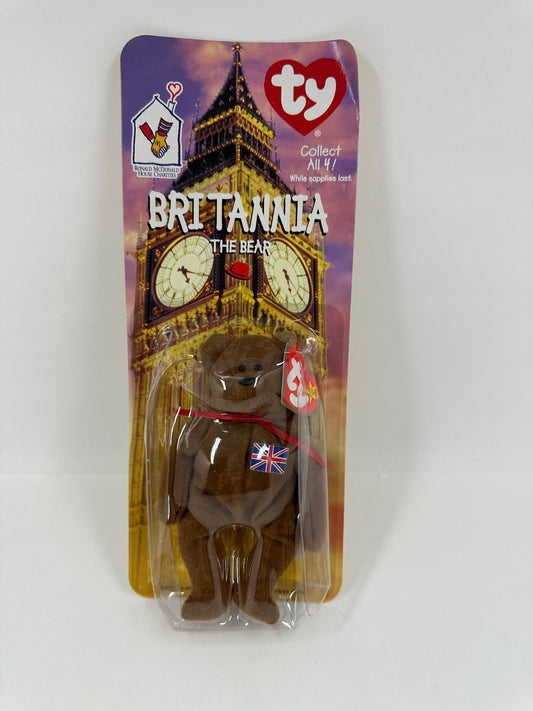 Vintage Beanie Baby of Britannia Bear by TY McDonald's 1999 New in Box