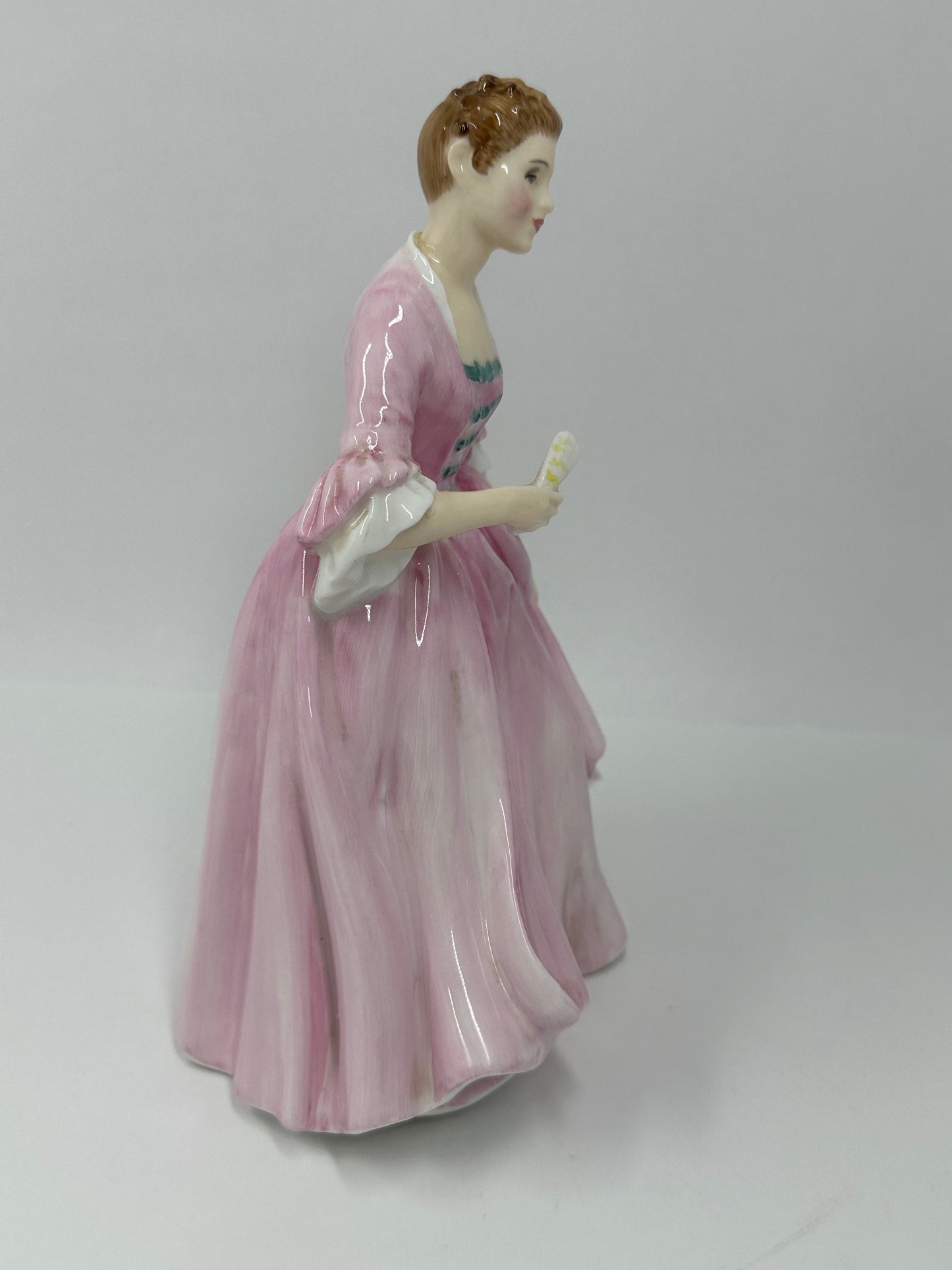Vintage Figurine by Royal Doulton of A Hostess of Williamsburg and Made in England