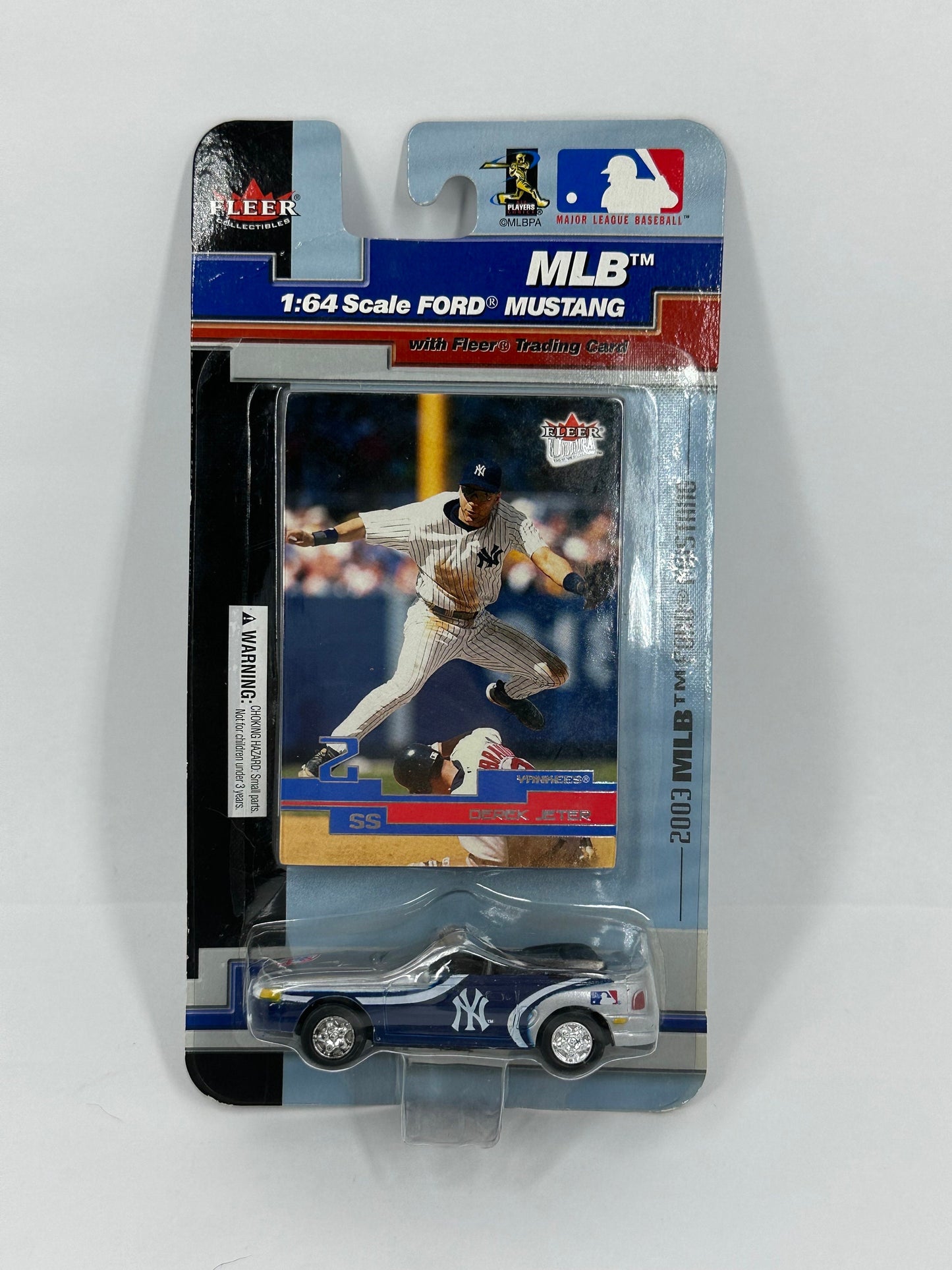 Vintage Derek Jeter New York Yankees Toy Car and Card, Made by Fleer Collectibles.