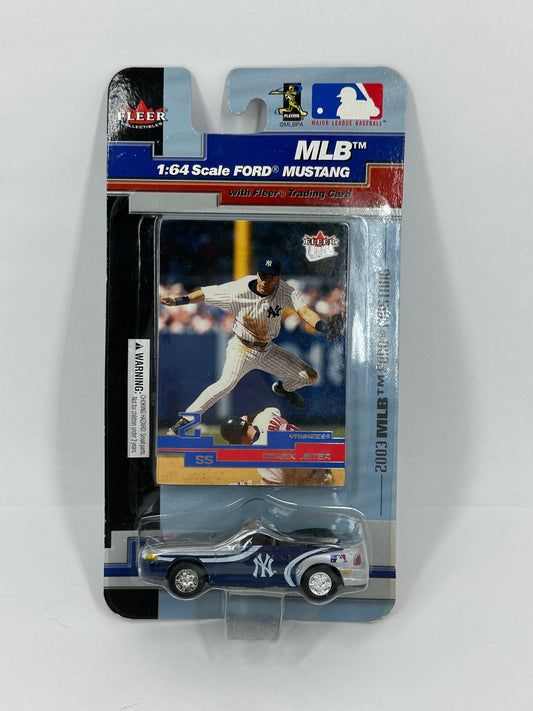 Vintage Derek Jeter New York Yankees Toy Car and Card, Made by Fleer Collectibles.