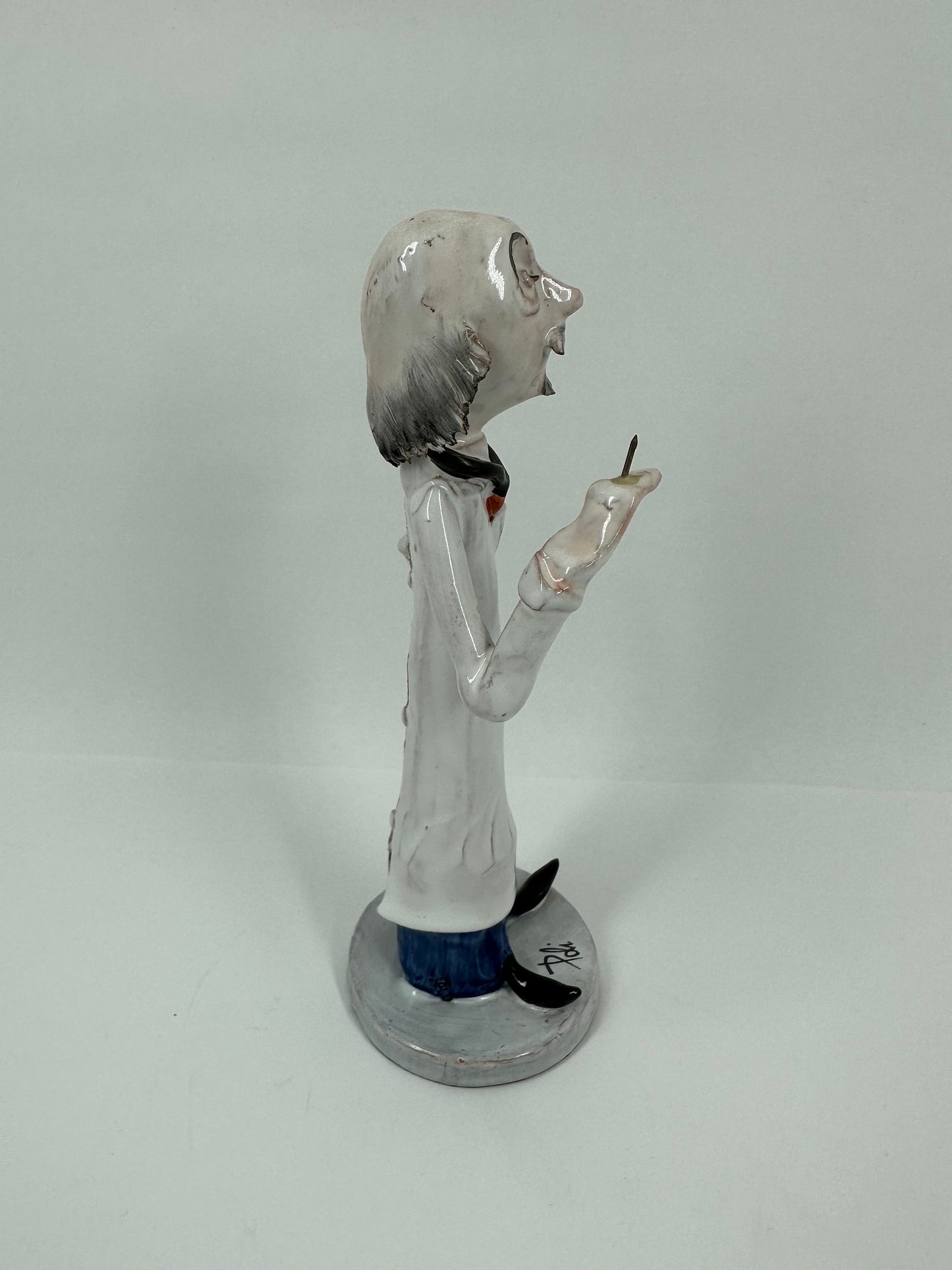 Vintage Figurine, Ceramic Doctor with Stethoscope, Signed