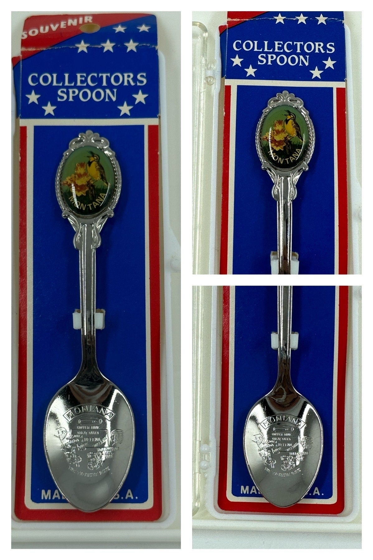 Vintage Silver Plated Souvenir Spoons, Collector Spoons.