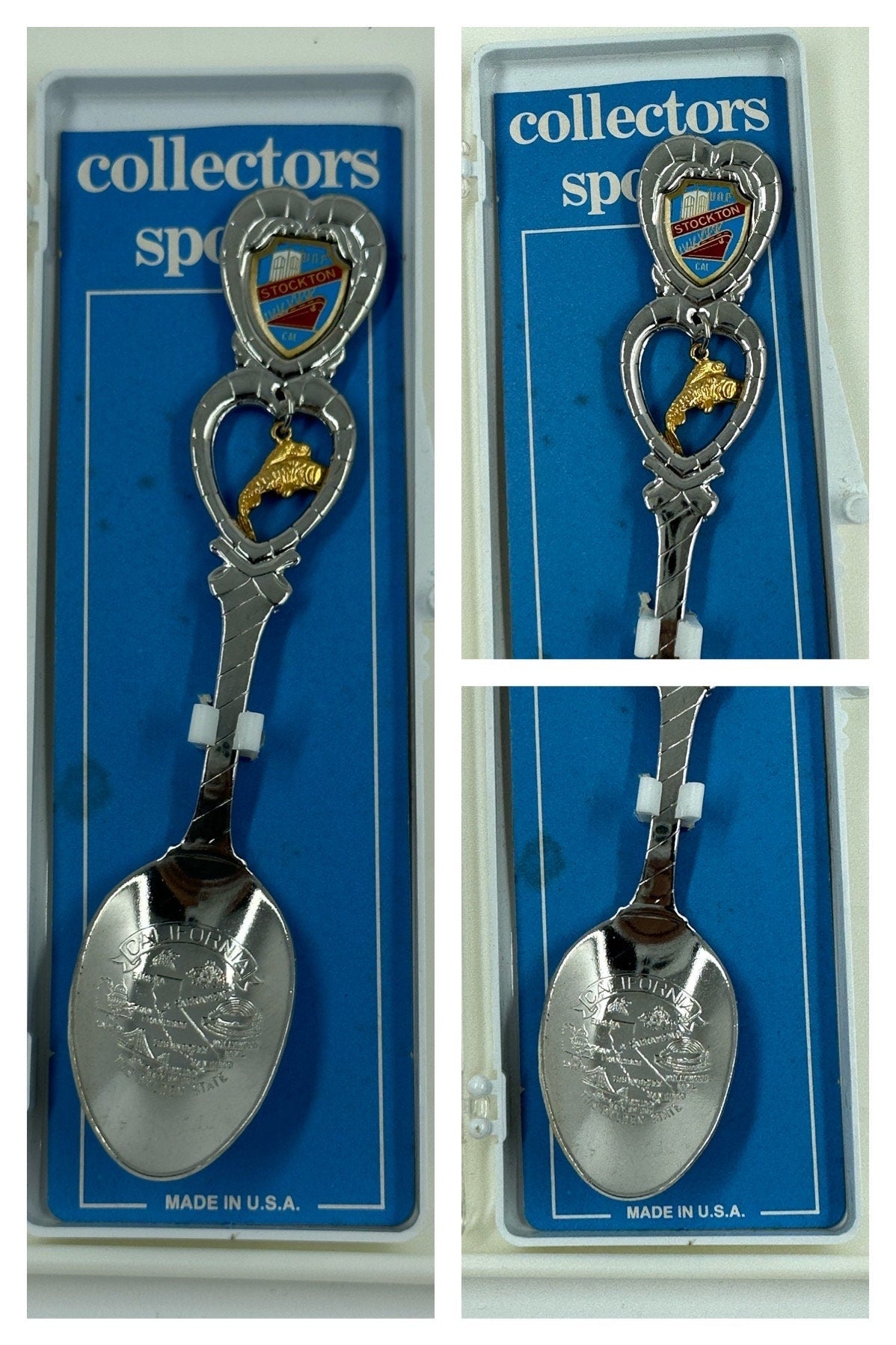 Vintage Silver Plated Souvenir Spoons, Collector Spoons.