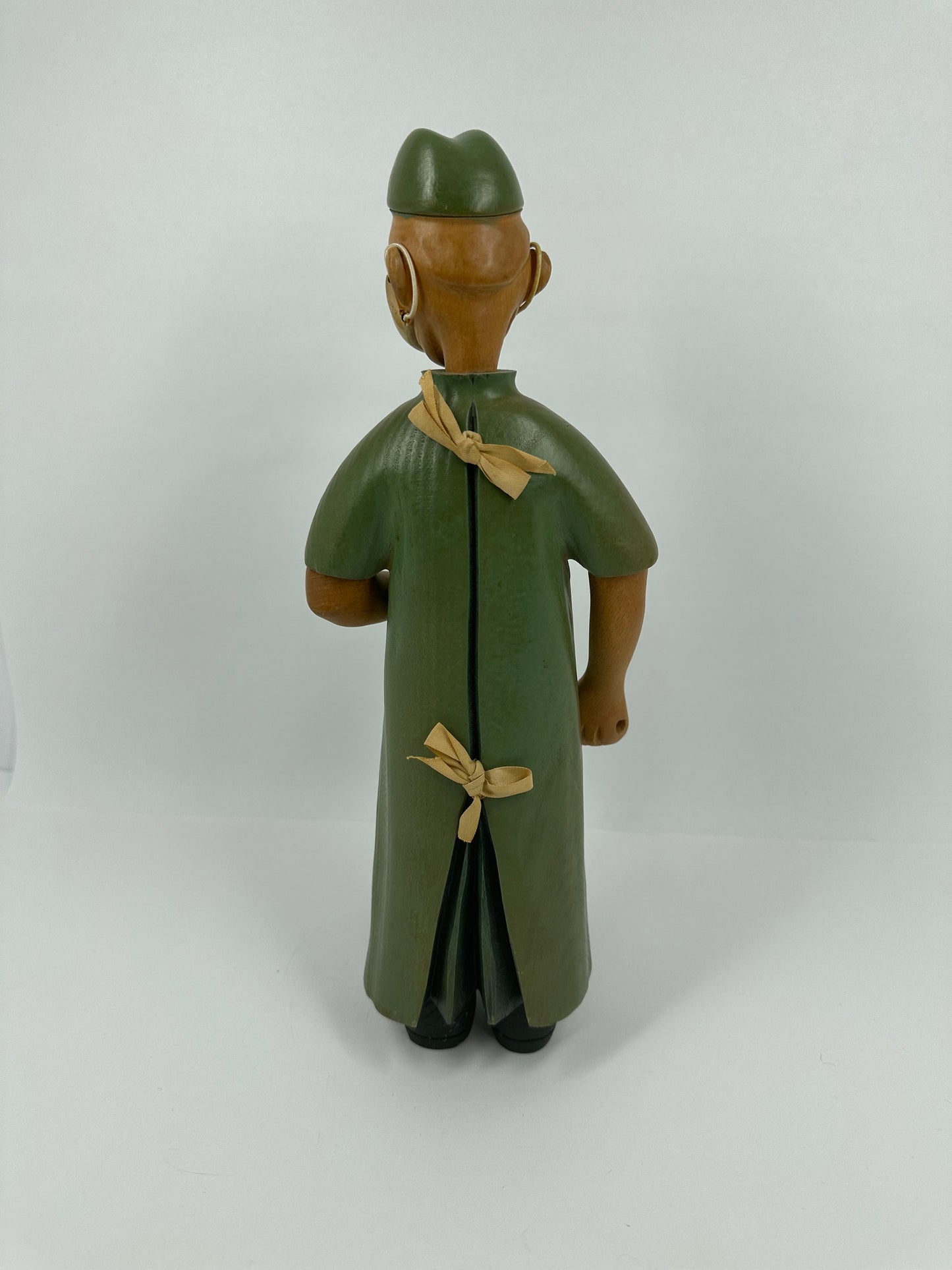 Vintage Wood Carved Doctor, Heart Surgeon by Romer Folk Art.