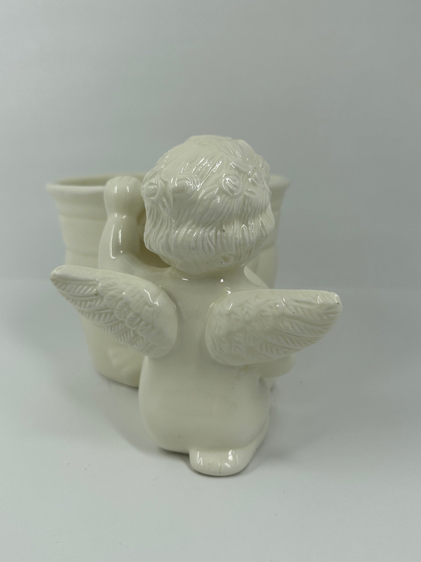 Vintage Ceramic Cherub Indoor Planter, Made in China.