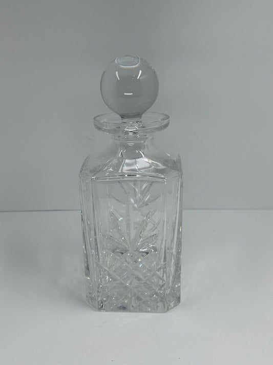 Vintage Lead Crystal Decanter with Starburst Bottom.