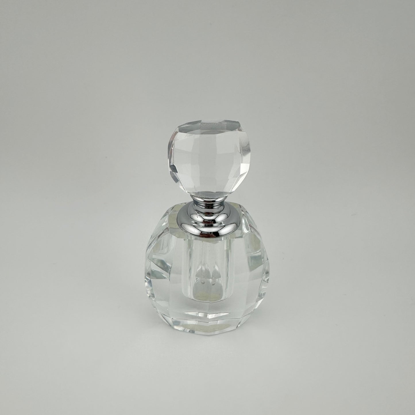 Vintage Perfume Bottle, Clear, Crystal, Cut Glass Design, Made by Celebrations.
