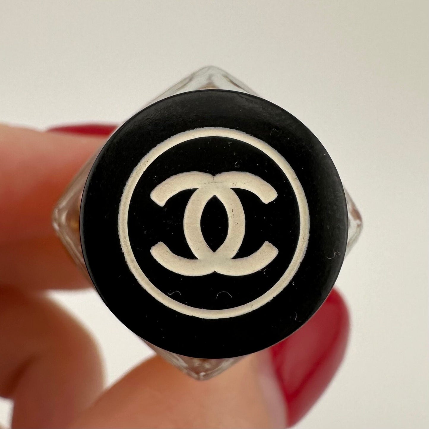 Vintage Mini Chanel Perfume Bottle  Eau De Cologne in Clear Glass