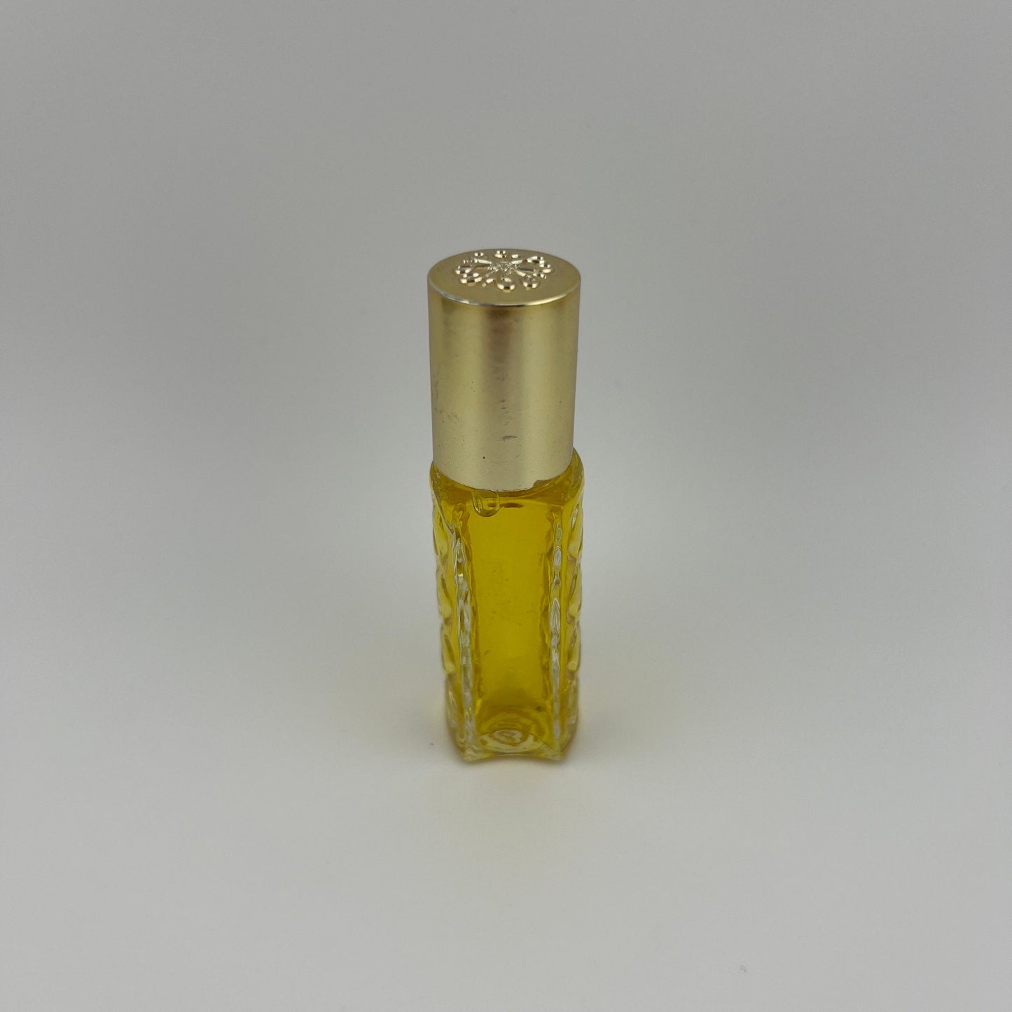 Vintage Avon Perfume Bottle, Somewhere, Clear Glass with Gold Top.