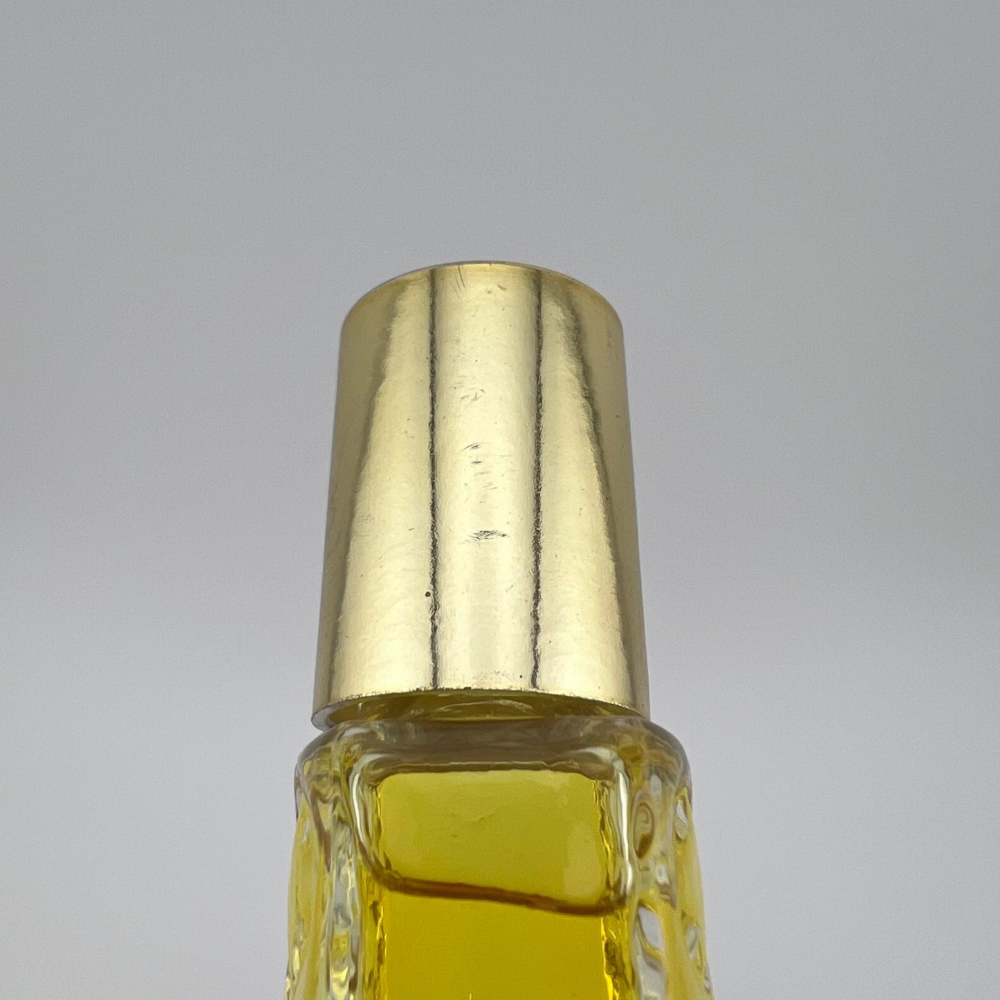 Vintage Avon Perfume Bottle, Somewhere, Clear Glass with Gold Top.