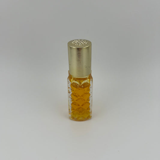 Vintage Avon Perfume Bottle, Clear Glass, Gold Top.