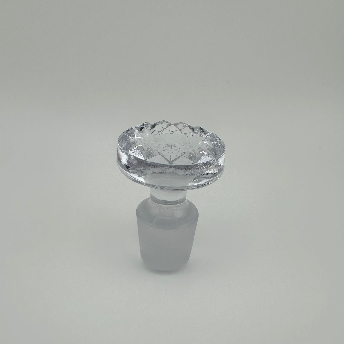 Vintage Perfume Bottle, Clear, Pressed Glass.