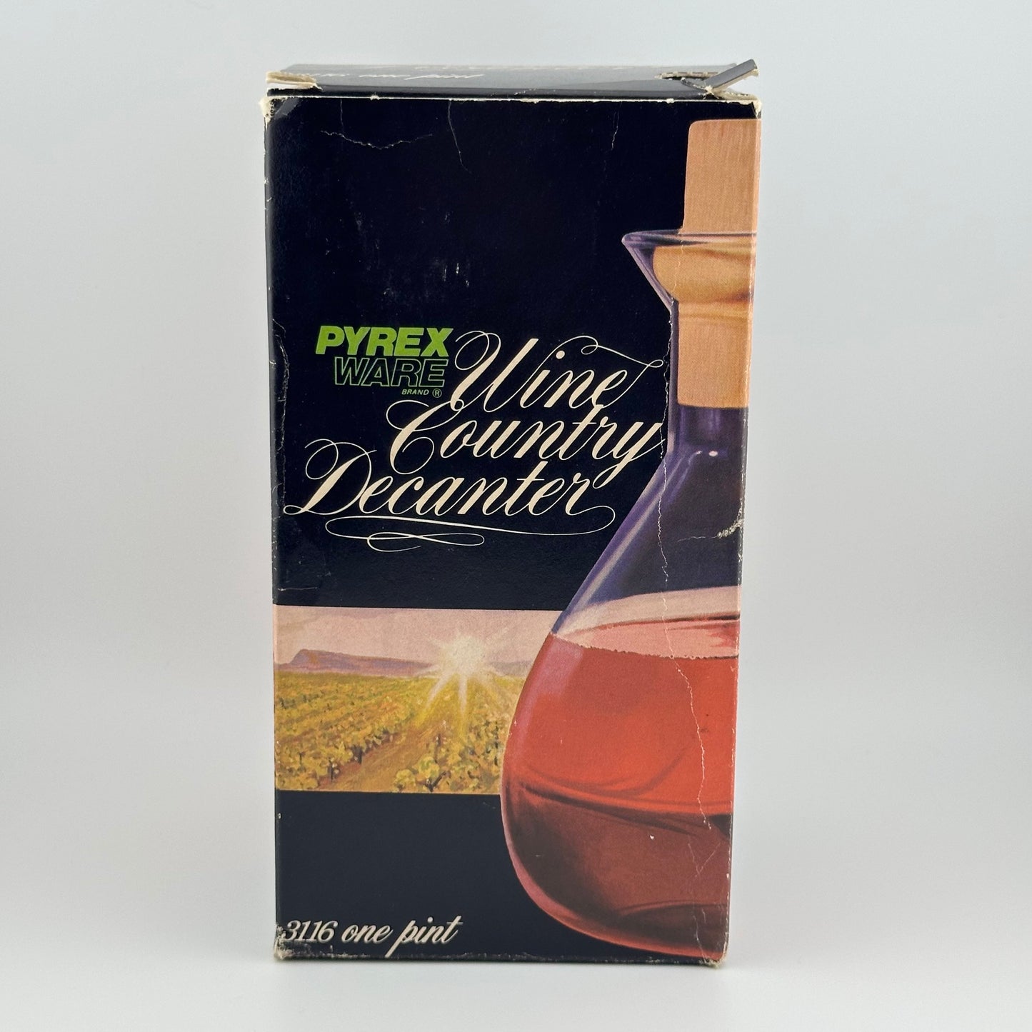 Vintage Decanter, Wine Country and Made by Pyrex.