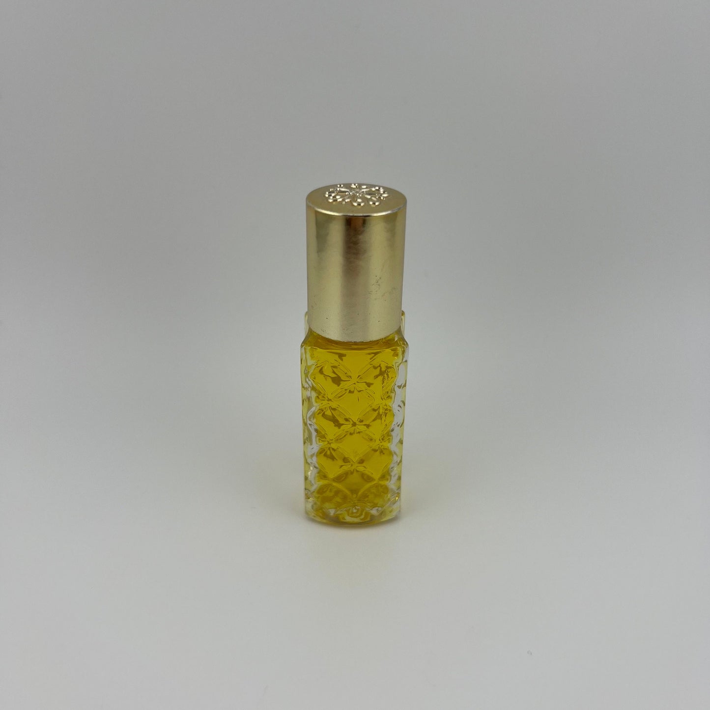 Vintage Avon Perfume Bottle, Somewhere, Clear Glass with Gold Top.