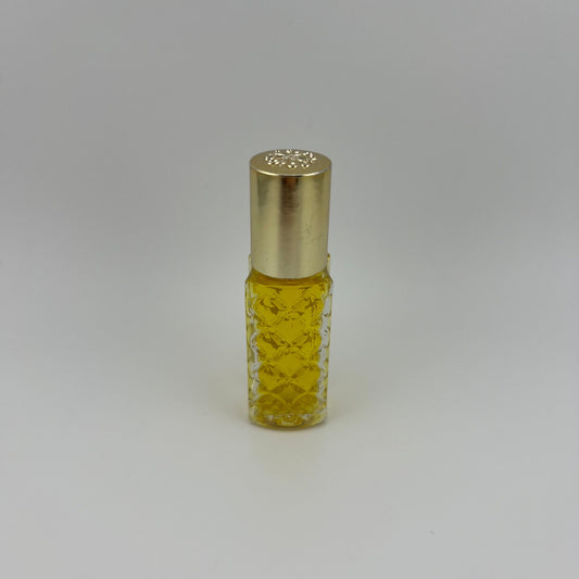 Vintage Avon Perfume Bottle, Somewhere, Clear Glass with Gold Top.