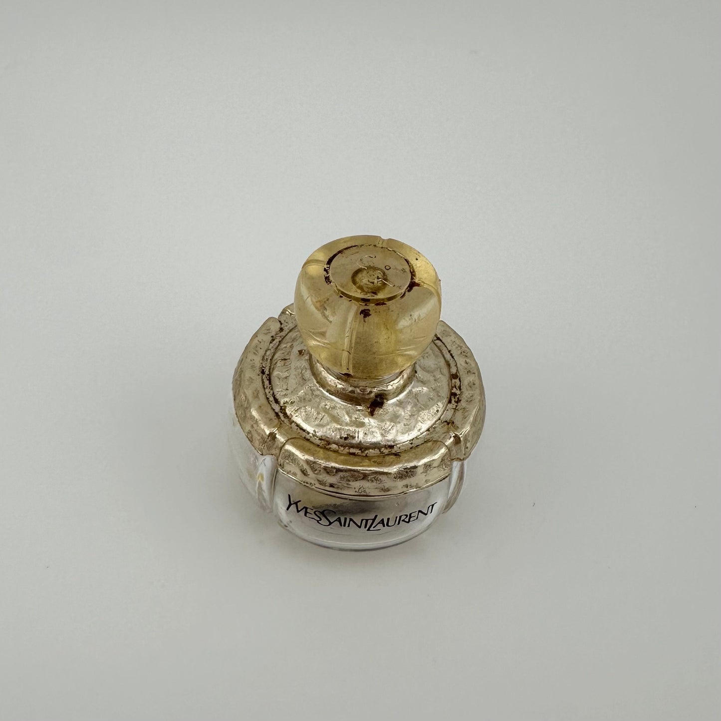 Vintage Perfume Bottle, Yves Saint Laurent, Empty Champagne Eau De Toilette, Clear Glass, 4mL.