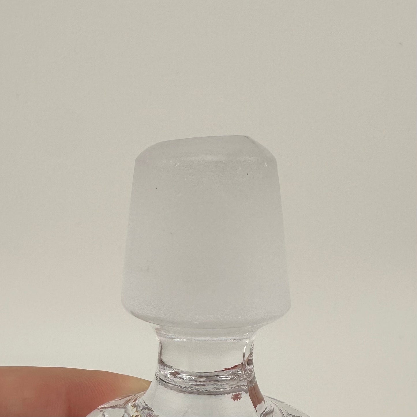 Vintage Perfume Bottle, Clear, Pressed Glass.