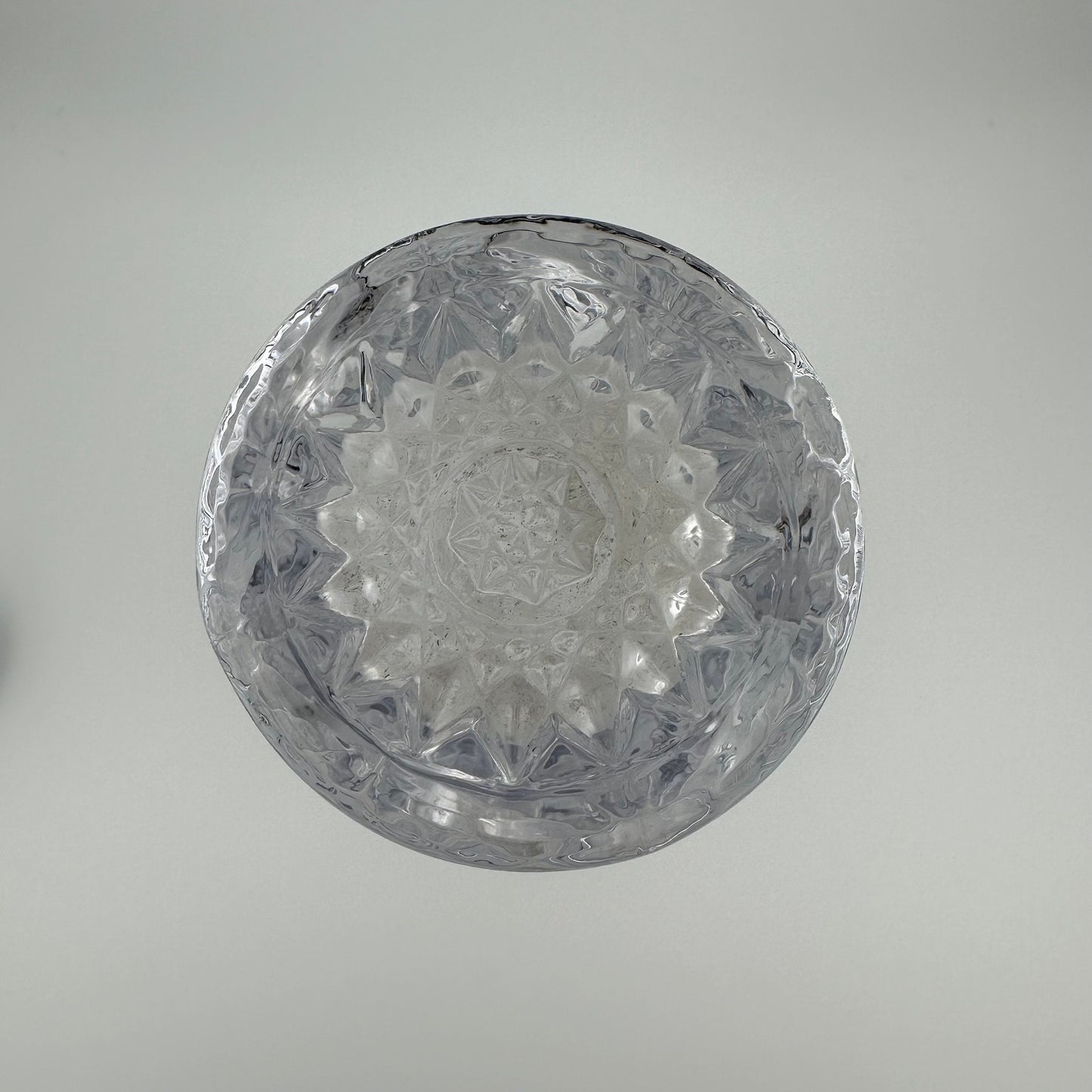 Vintage Perfume Bottle, Clear, Pressed Glass.