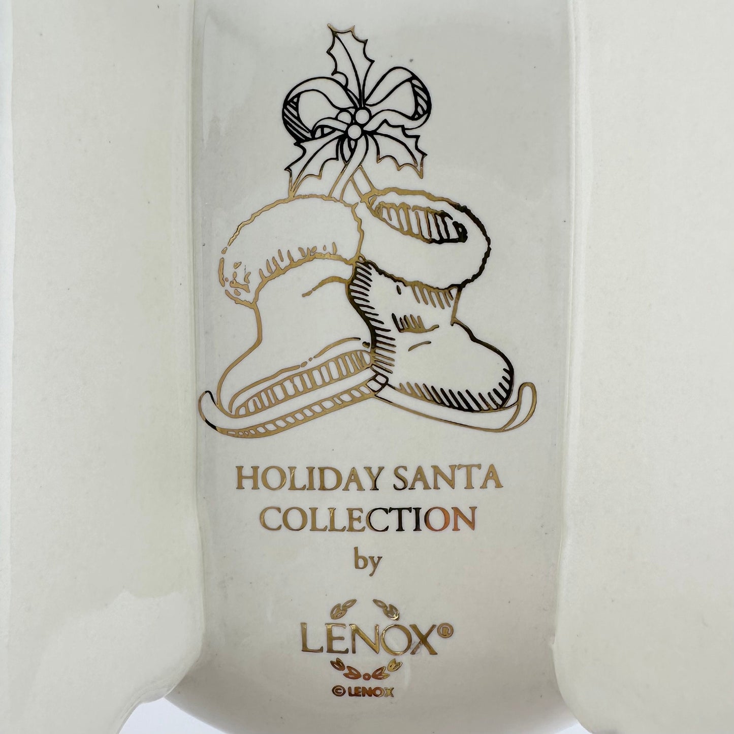 Vintage Holiday Creamer & Sugar Bowl Set Shaped Like a Sleigh By Lenox