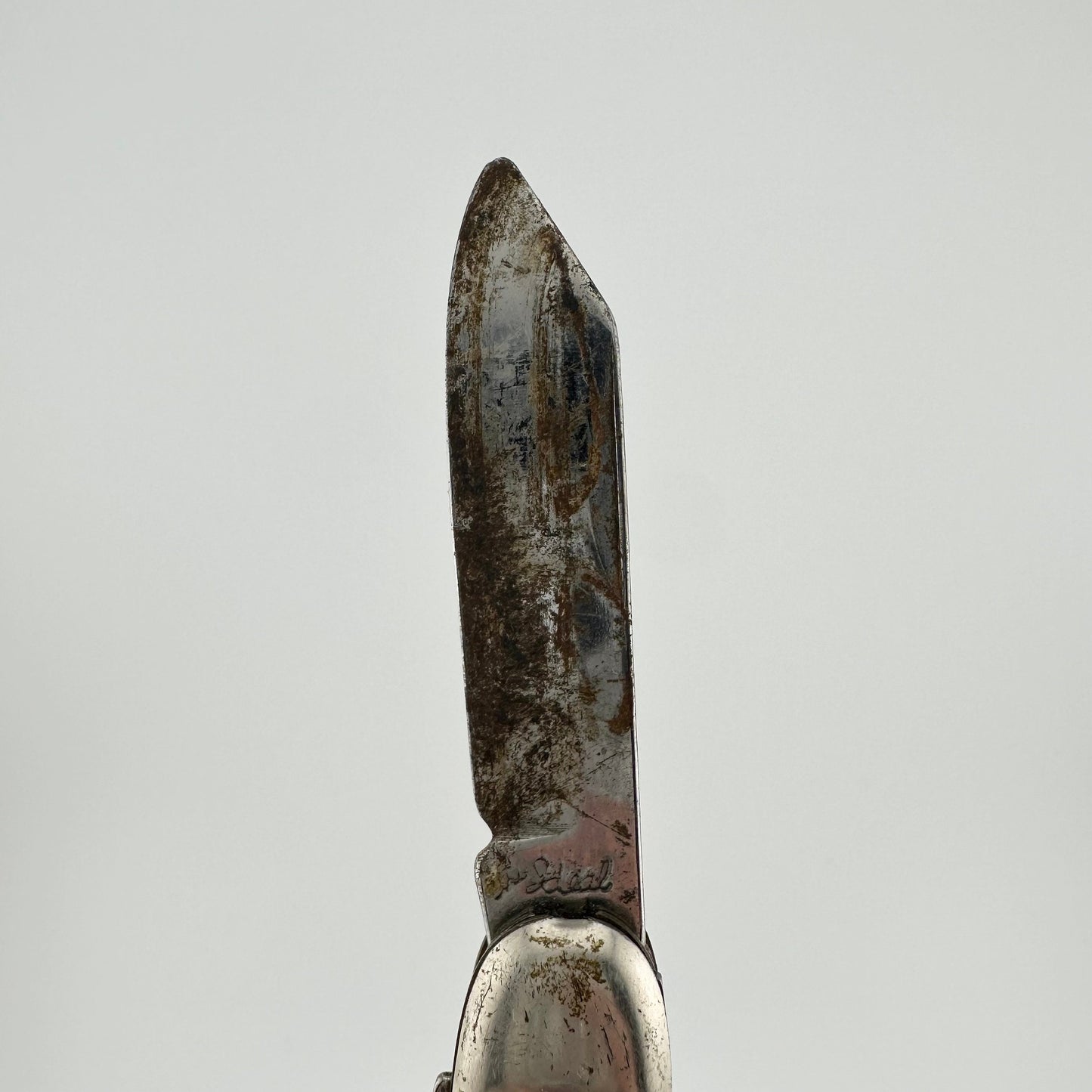 Vintage Black and Silver Pocket Knife, Camper, STAG Ireland.