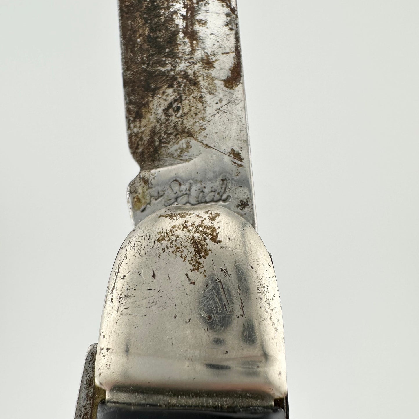Vintage Black and Silver Pocket Knife, Camper, STAG Ireland.