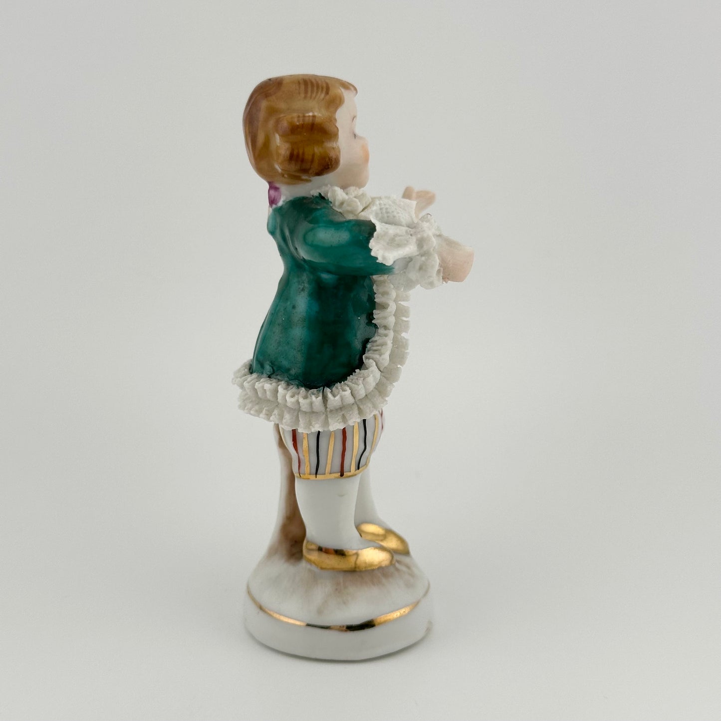 Vintage Colonial Man Porcelain Figurine, Made in Occupied Japan.