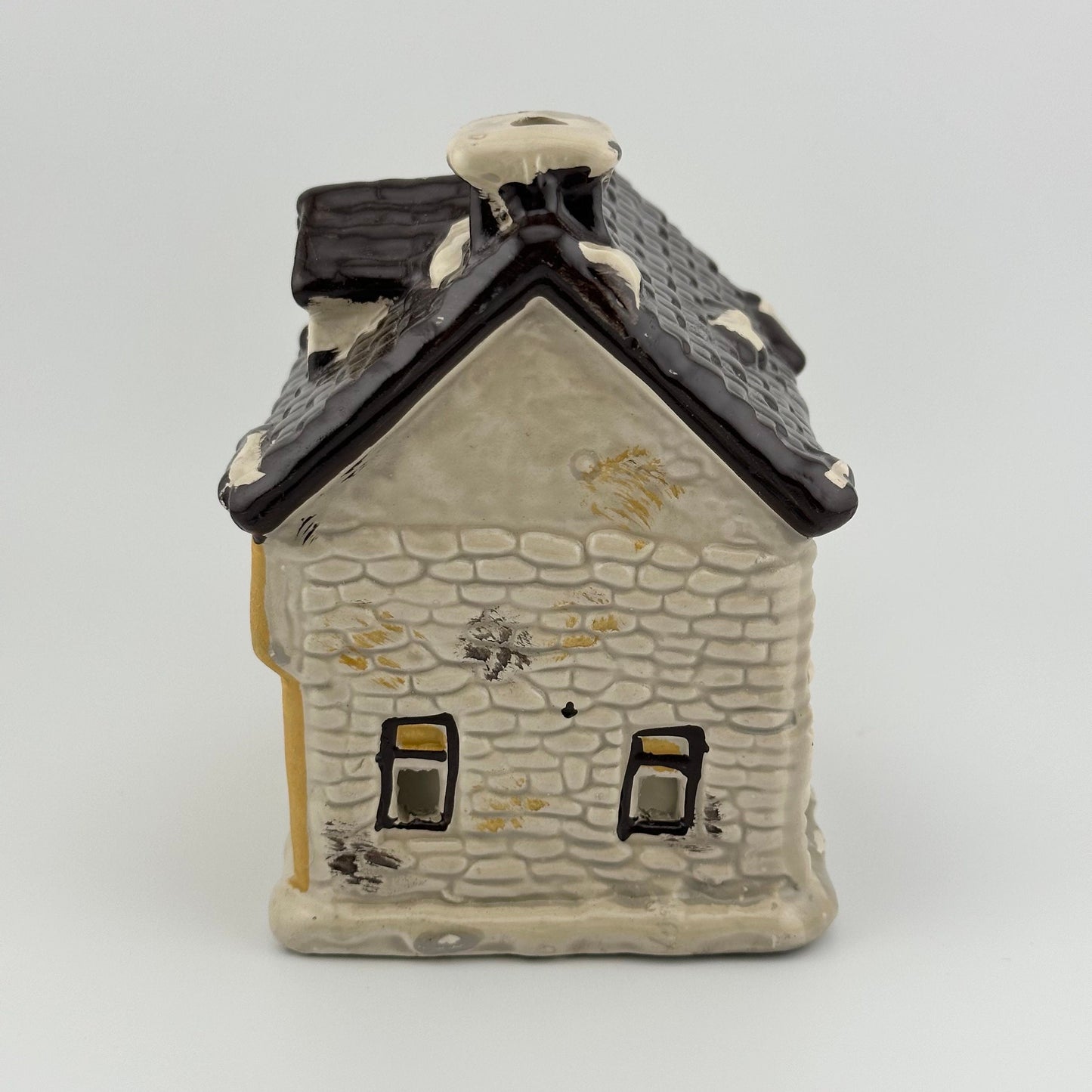 Vintage Ceramic Candle Holder of Village Inn by Dickens Village, In Original Box