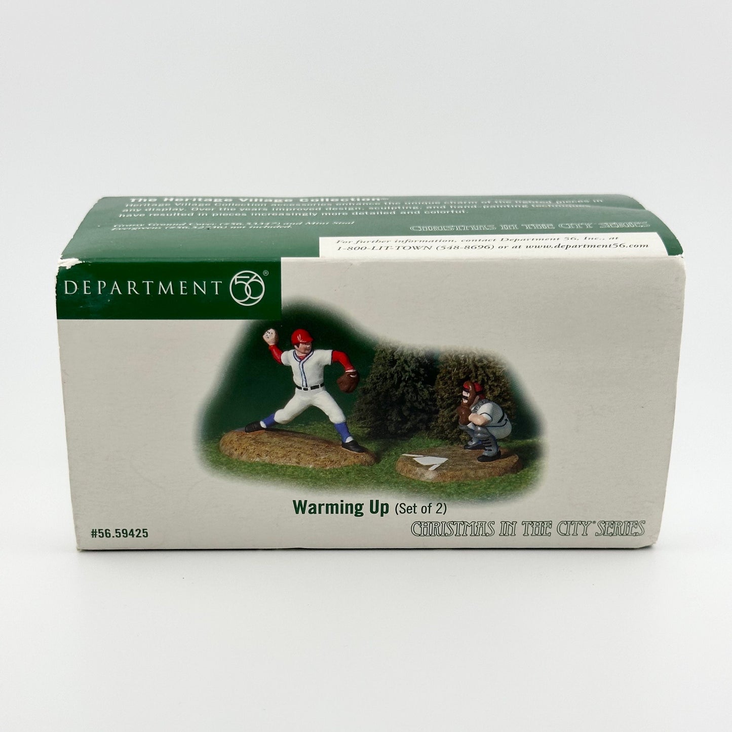 Vintage Village of Pitcher Warming Up From Department 56 Christmas In The City Series