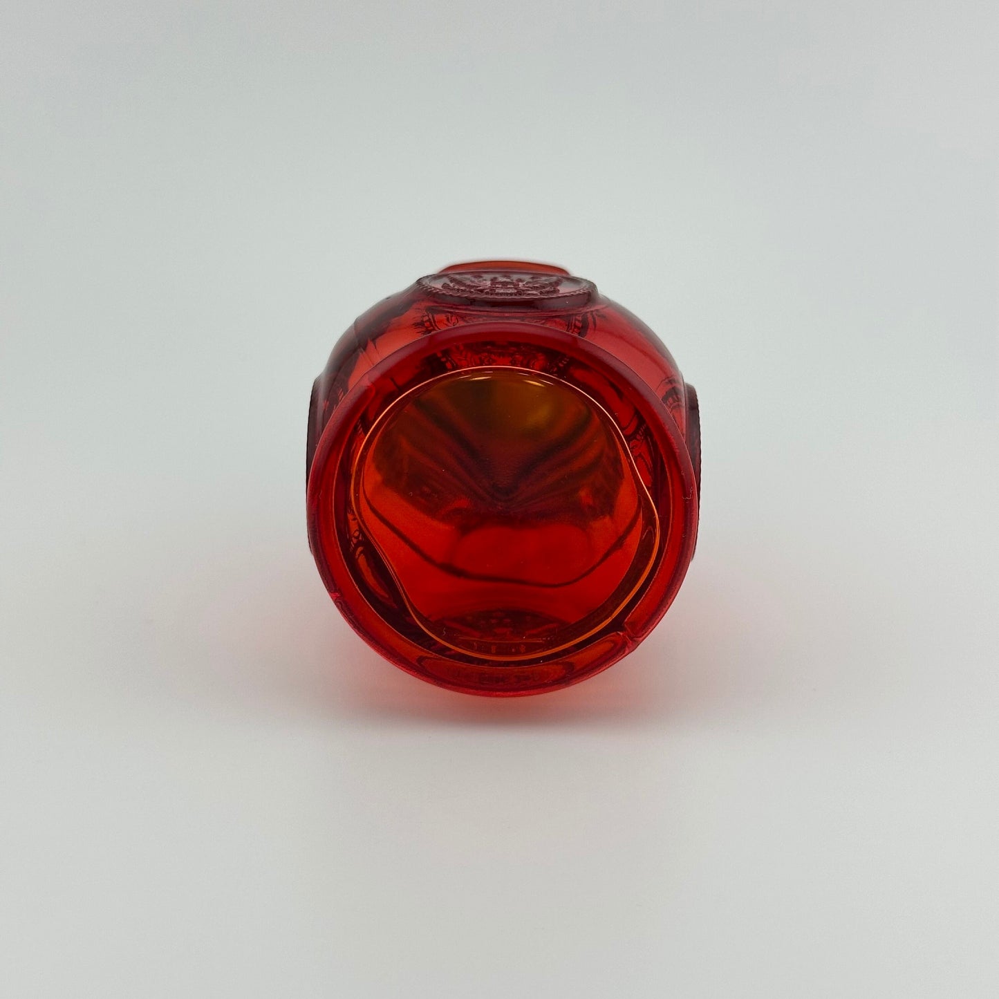 Vintage Glass Salt Shaker in Ruby Red with Silver Top