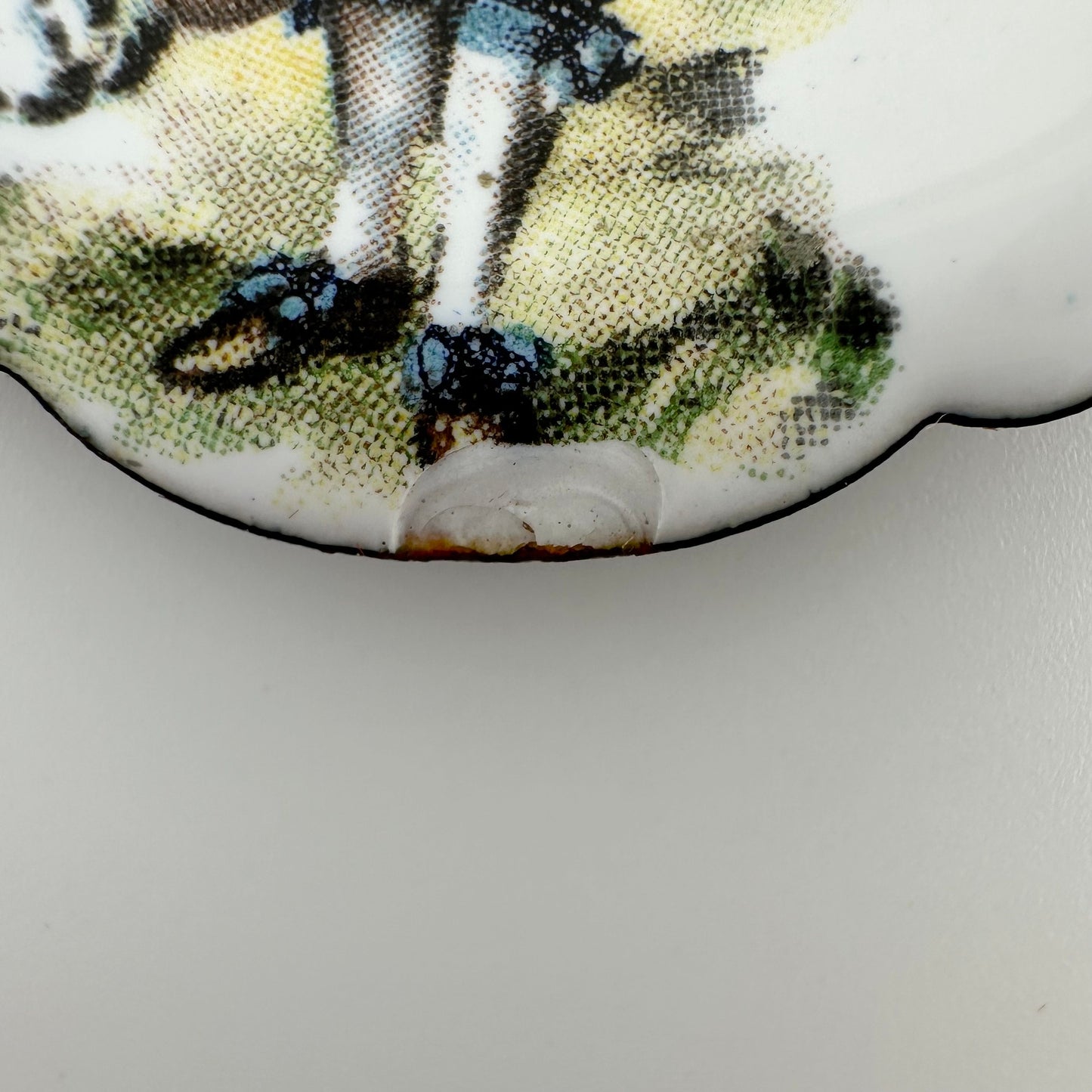 Vintage Miniatures, Porcelain Plate, Stand Included, Blue Boy Gainsborough, Gold Rim.