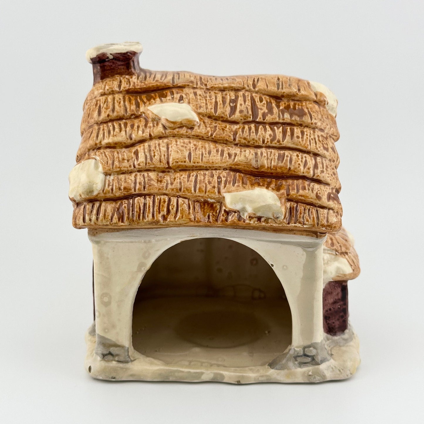 Vintage Ceramic Candle Holder of Grocery Store and Made by Dickens Village