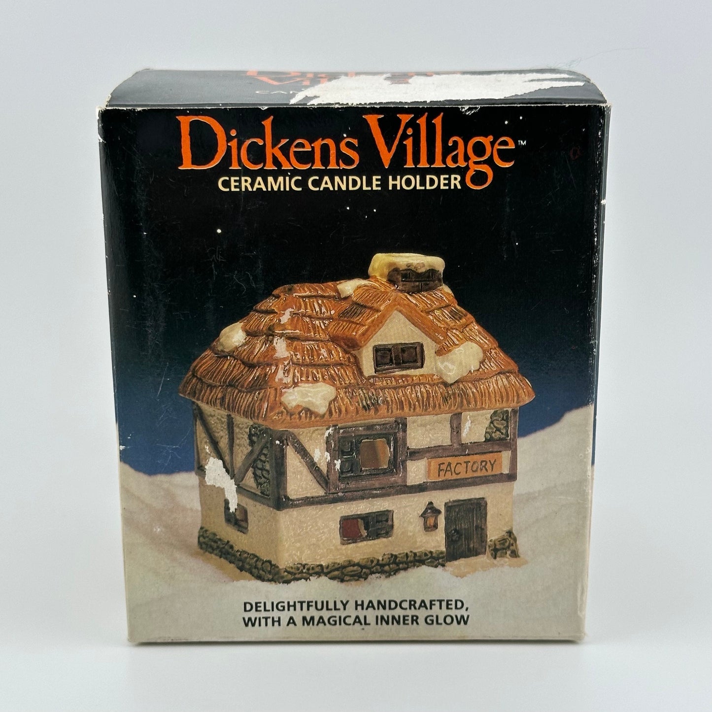Vintage Ceramic Candle Holder of Factory from Dickens Village and In Original Box