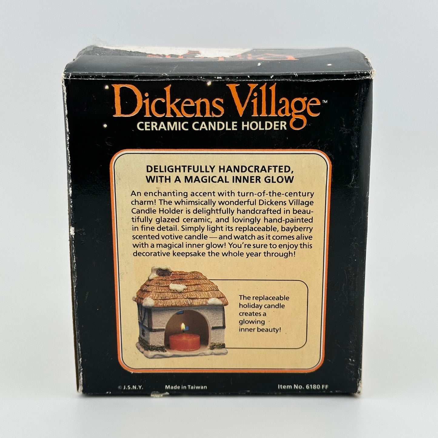 Vintage Ceramic Candle Holder of Factory from Dickens Village and In Original Box