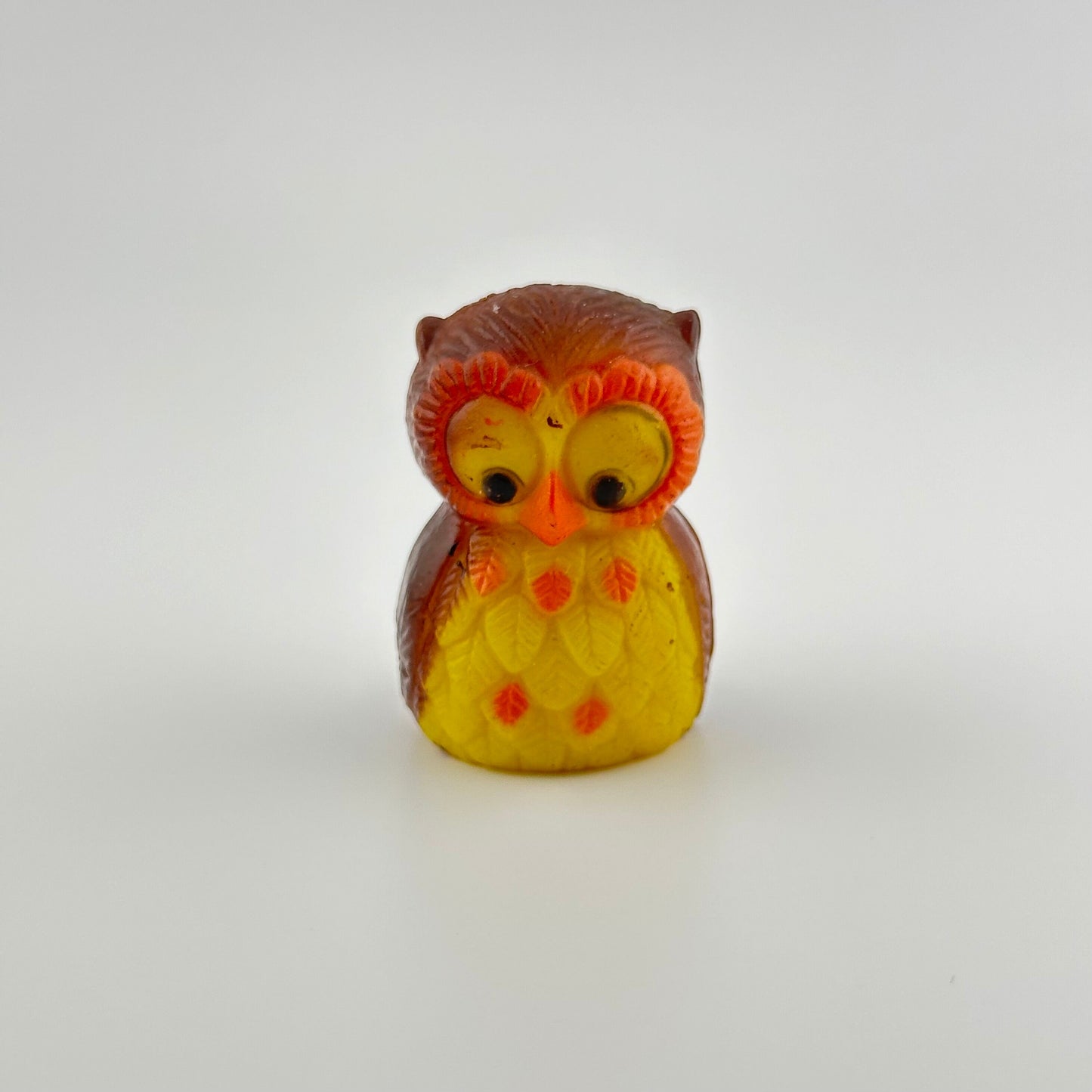 Vintage Small Owl Salt and Pepper Shakers, Plastic Blow Mold Style.
