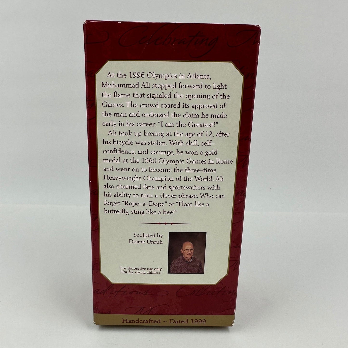 Vintage Hallmark Keepsake Ornament, Muhammad Ali, Handcrafted, 1999, New in Box.