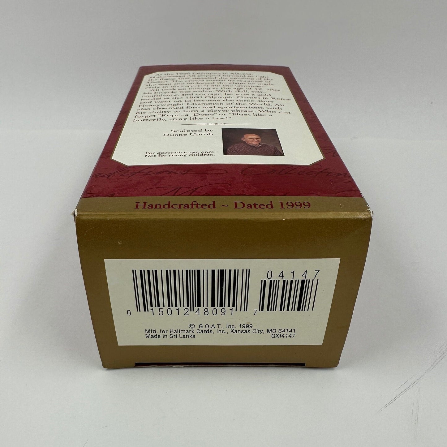 Vintage Hallmark Keepsake Ornament, Muhammad Ali, Handcrafted, 1999, New in Box.