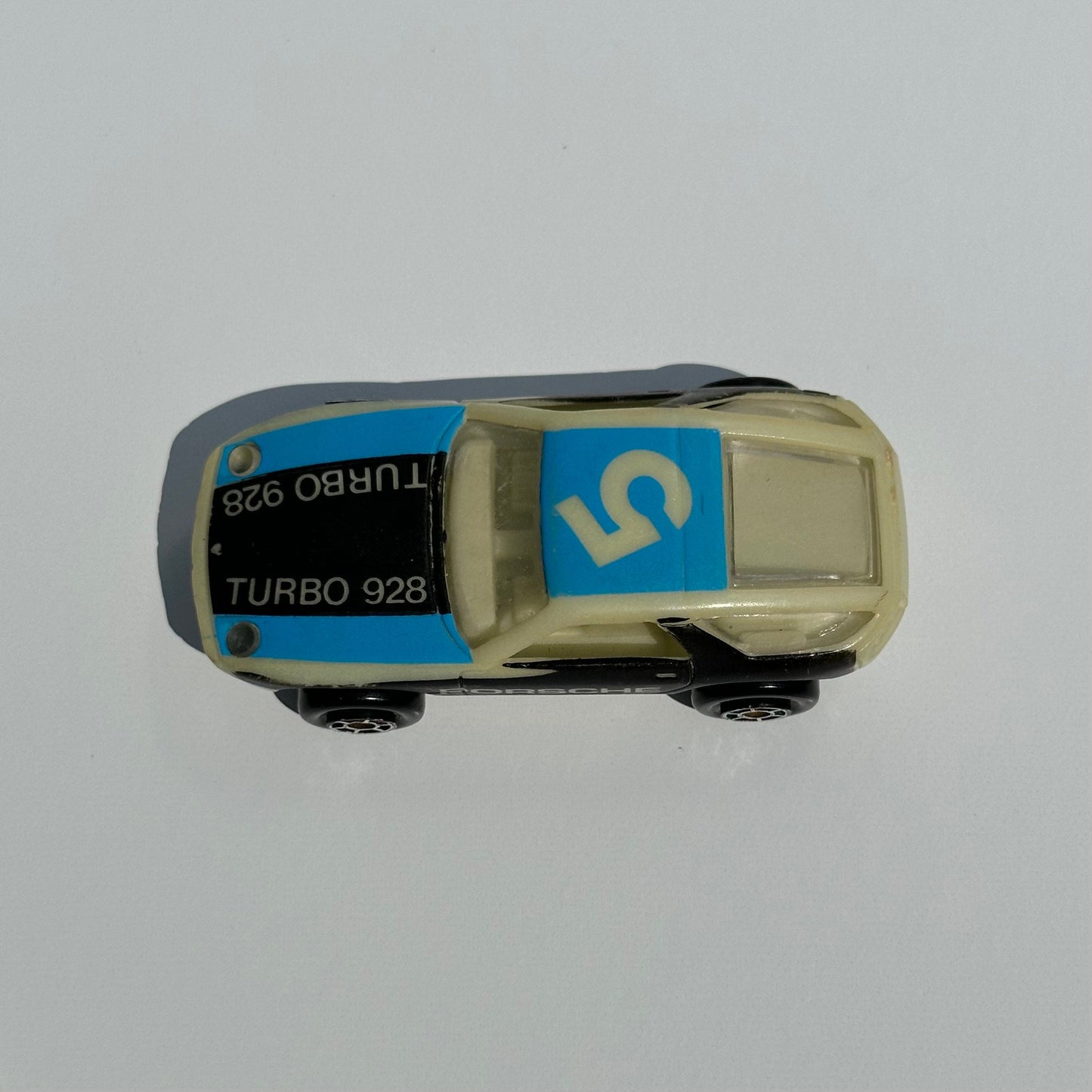 Vintage Matchbox Car of Porsche Turbo 928 Lesney, Glow in the Dark 1982.