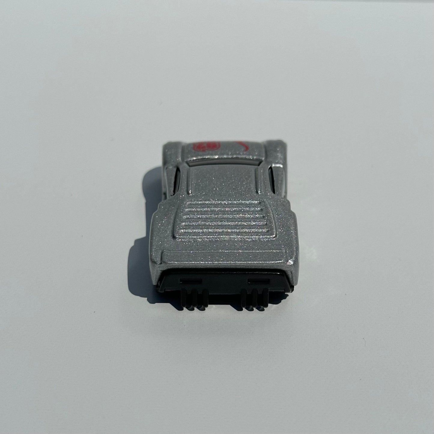 Vintage Car of Silver Maisto Lamborghini Number 92 with Red Flames.
