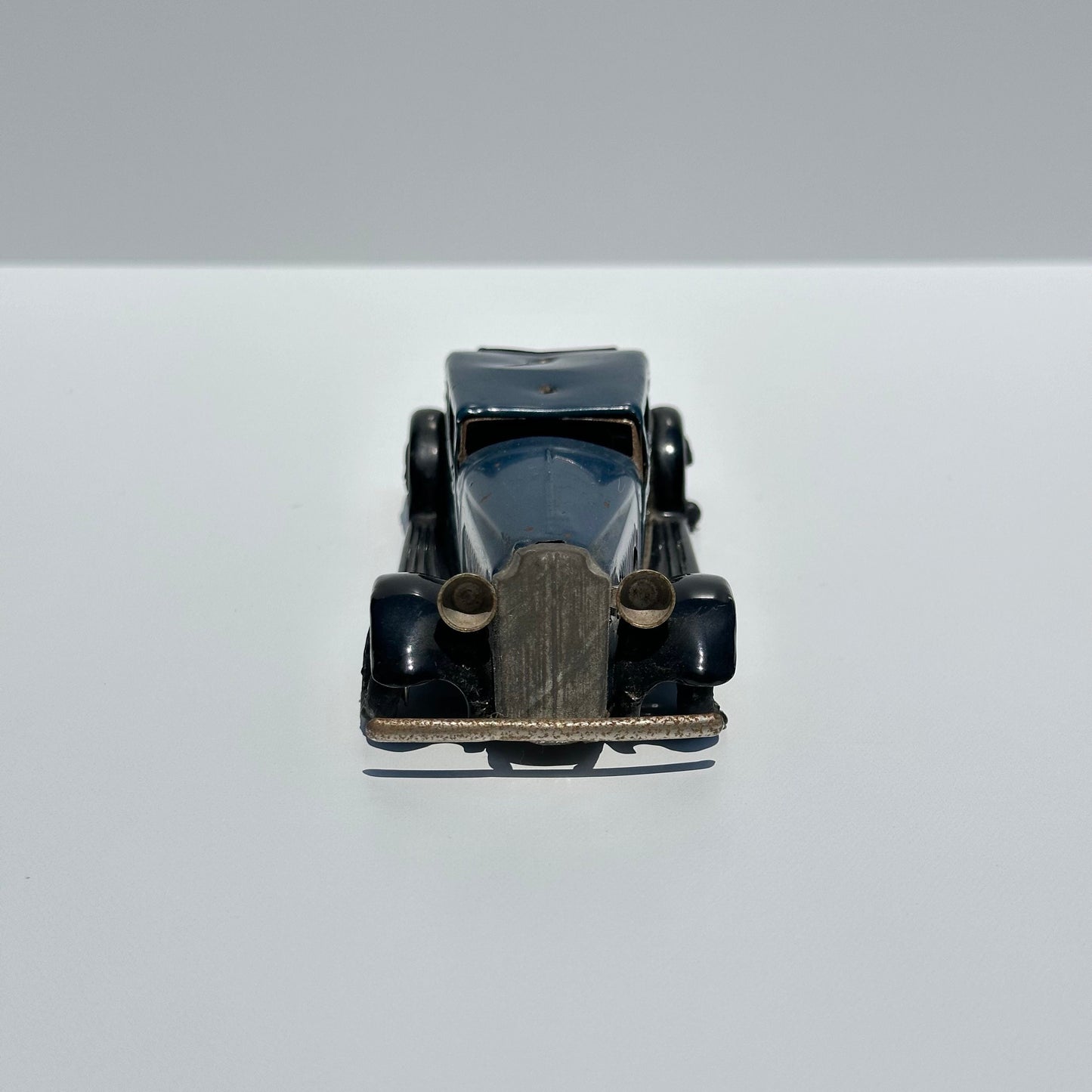 Vintage Car, Blue Vauxhall Cabriolet with Key, Made in England.