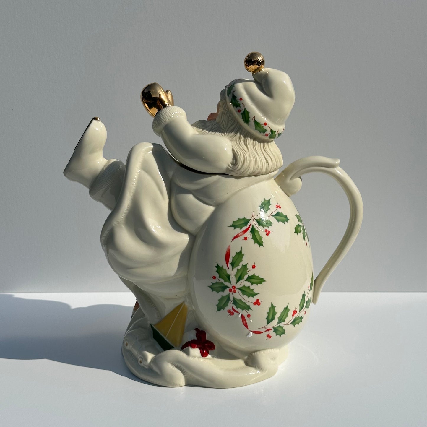 Vintage Lenox Santa Teapot from Holiday Collection and New in Box.