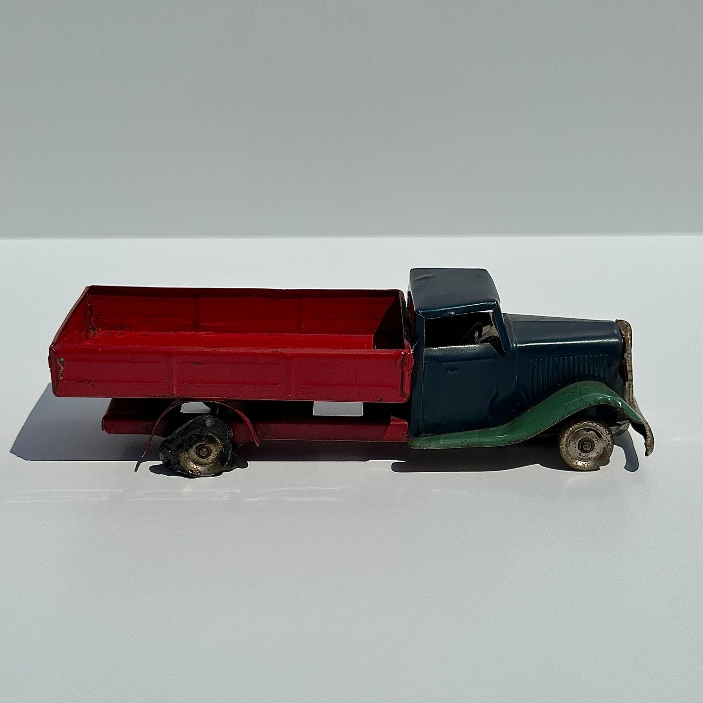 Vintage Delivery Truck with Key by Tri-Ang Minic Toys and Made in England 1930s