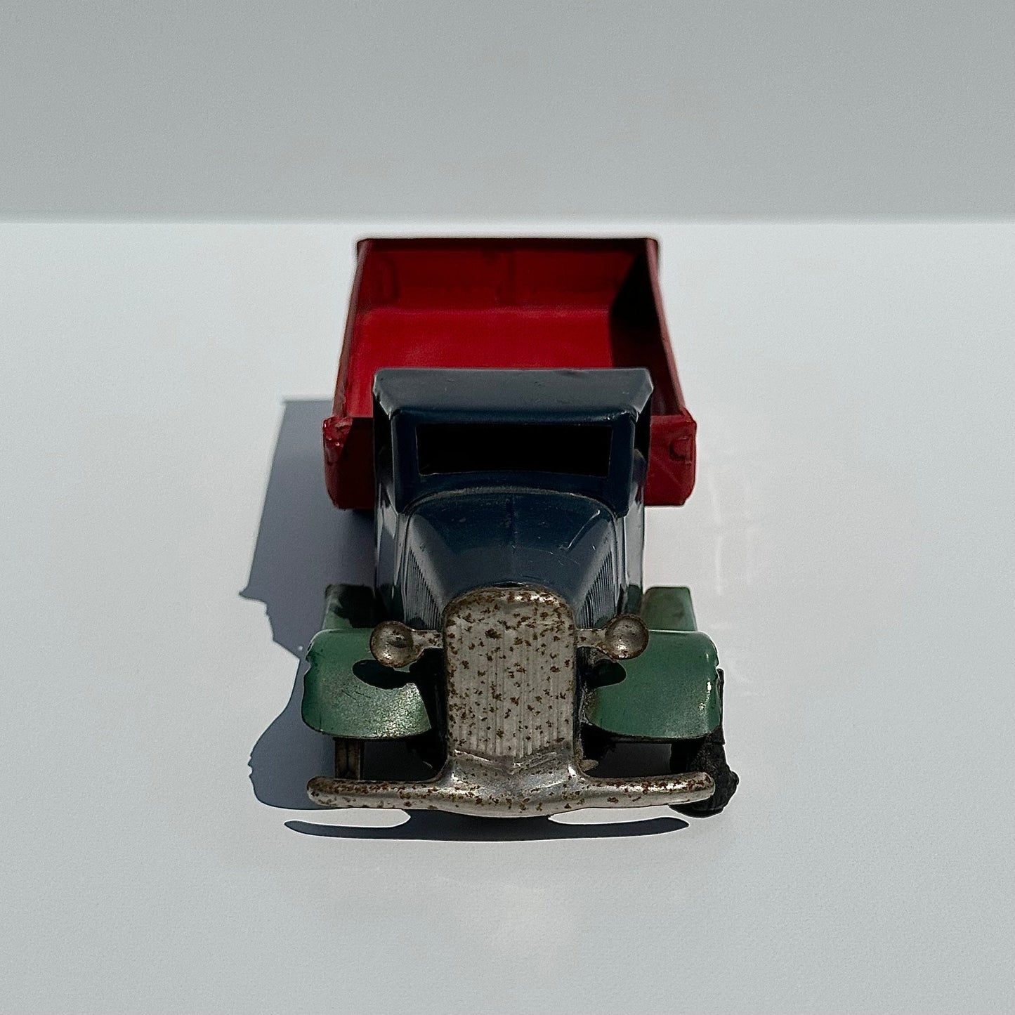 Vintage Delivery Truck with Key by Tri-Ang Minic Toys and Made in England 1930s