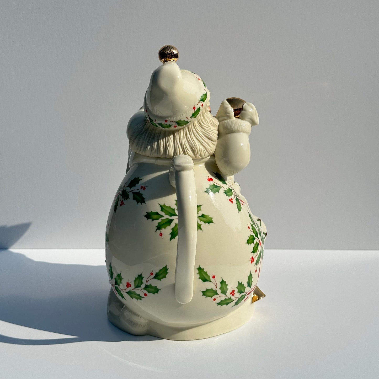 Vintage Lenox Santa Teapot from Holiday Collection and New in Box.