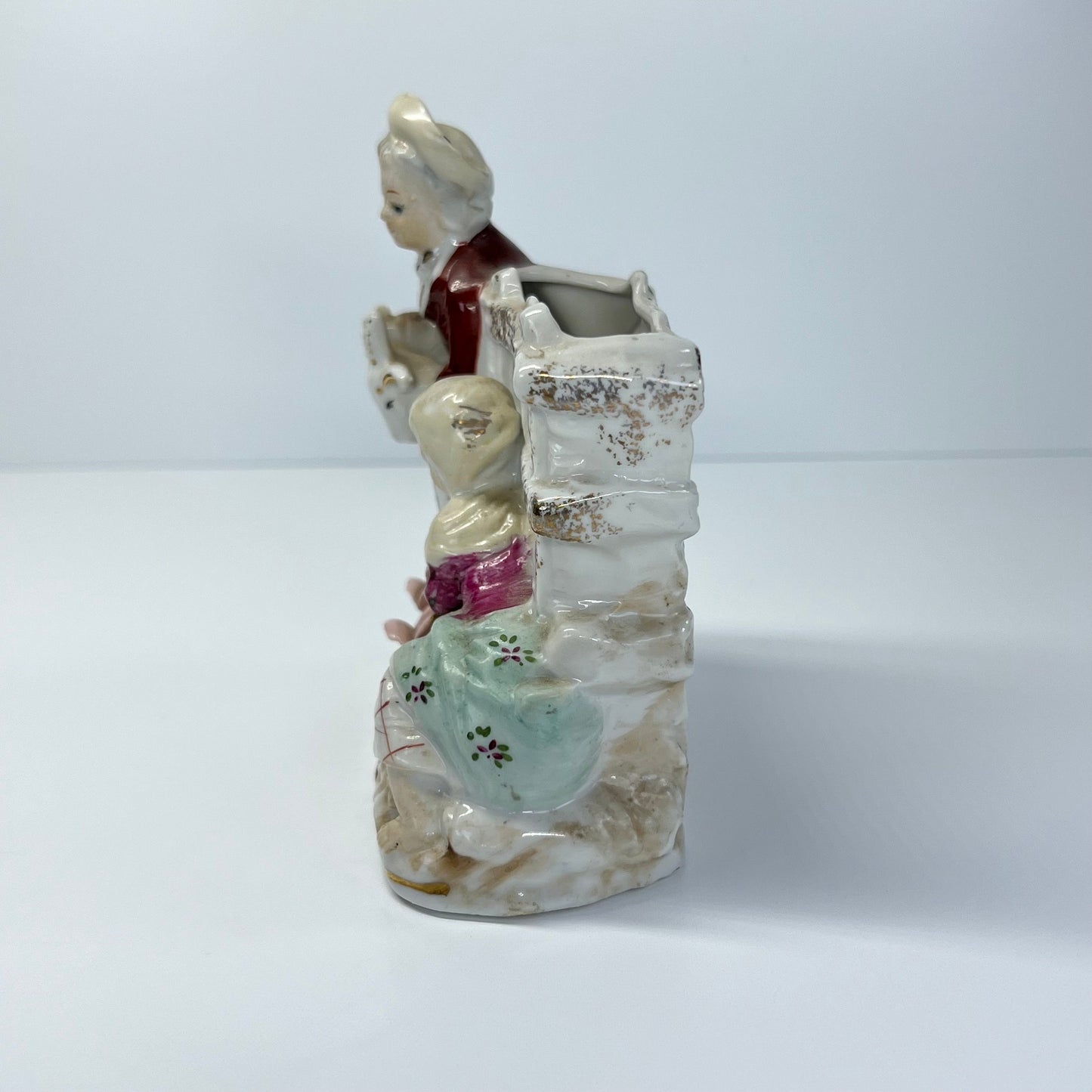 Vintage Porcelain Vase with Farm Scene by Wales and Made in Japan.