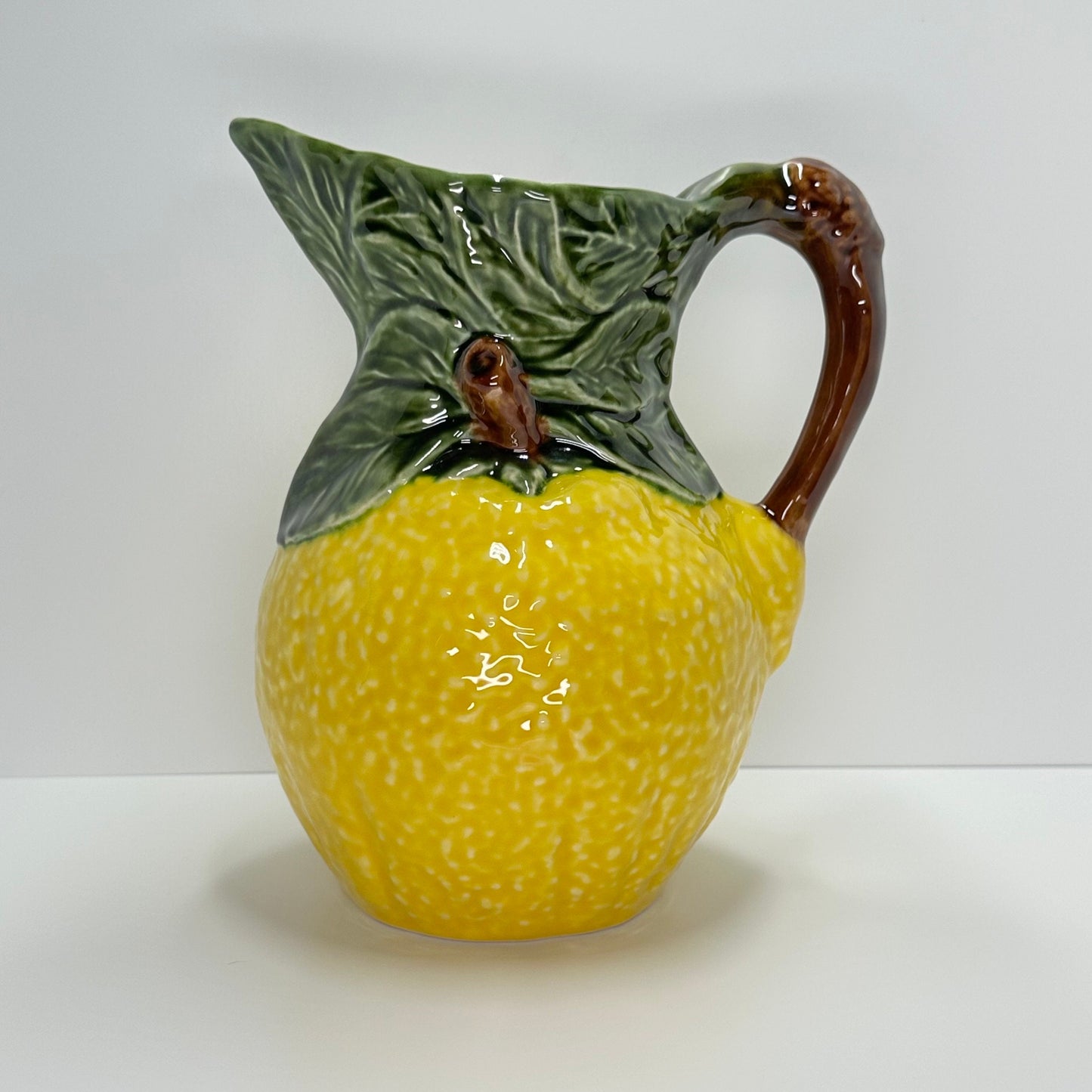Vintage Ceramic Pitcher in Lemon Design by Olfaire and Made in Portugal.