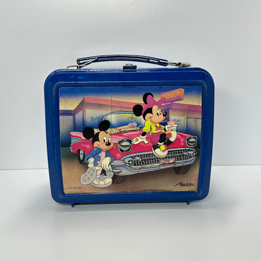 Vintage Lunch Box of Mickey and Minnie Mouse with Thermos by Aladdin
