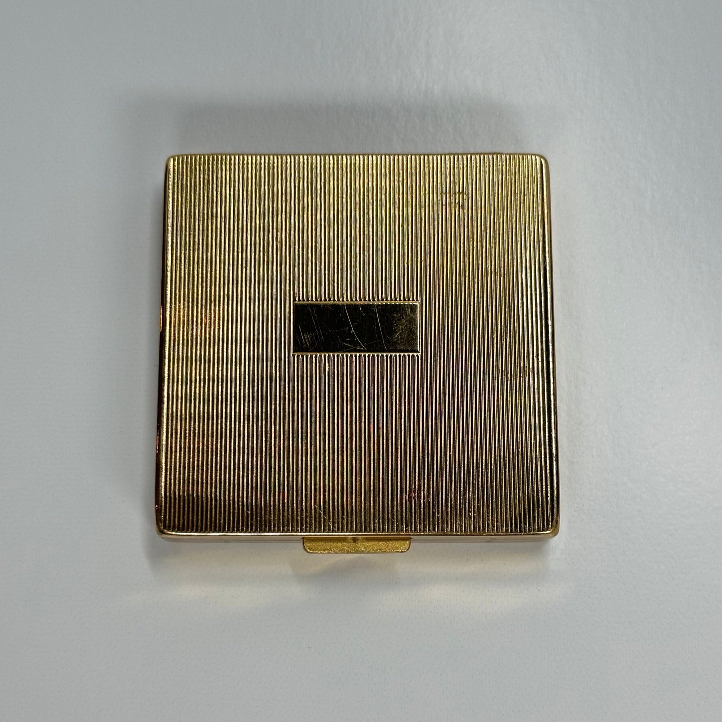 Vintage Compact by Majestic in Gold Textured Design.