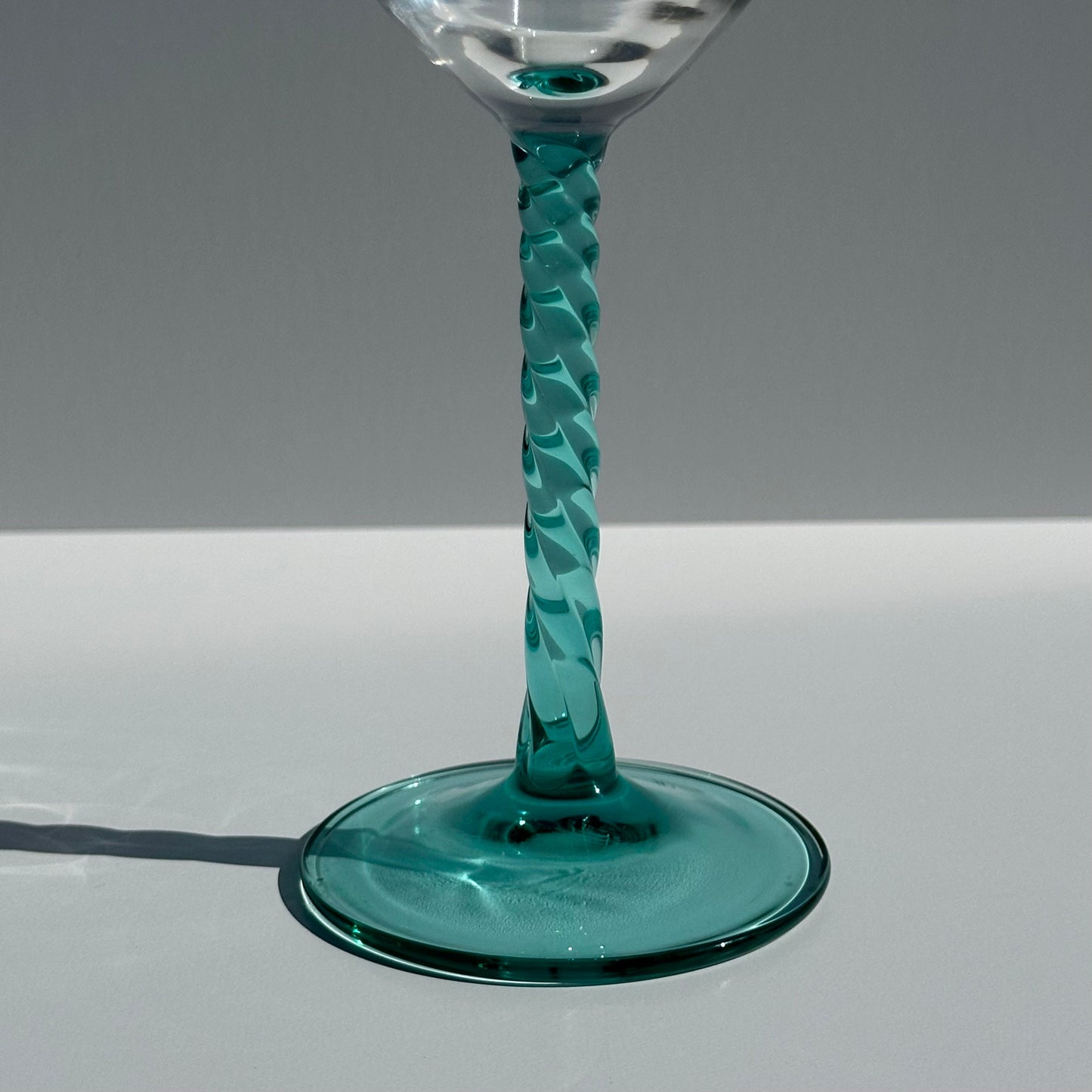 Vintage Crystal Wine Glasses in Angelique Aqua by Crystal D’Arques-Durand
